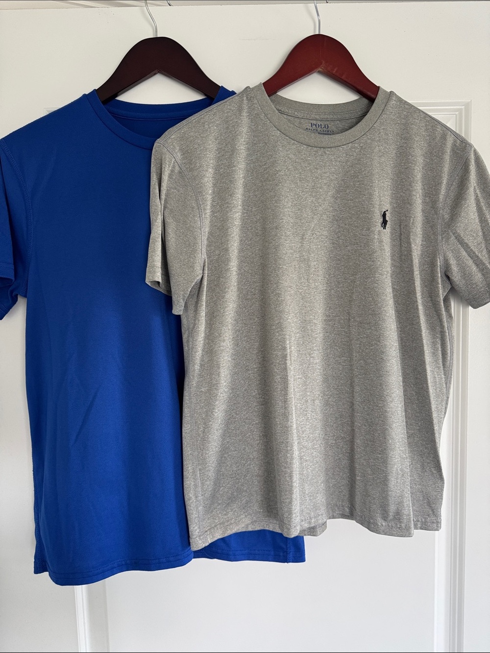 NWOT Men’s Polo Ralph Lauren Sweat Wicking Short Sleeve Shirt Blue & Grey Set